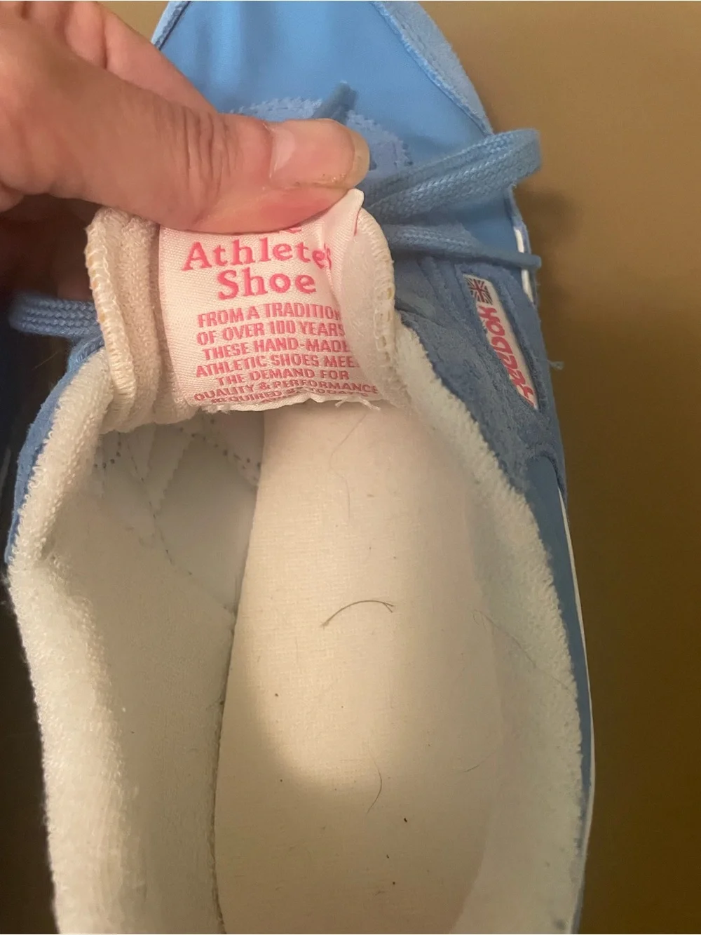 Reebok Classic Nylon Sneakers Blue White Pink Women’s Size 9.5 Retro